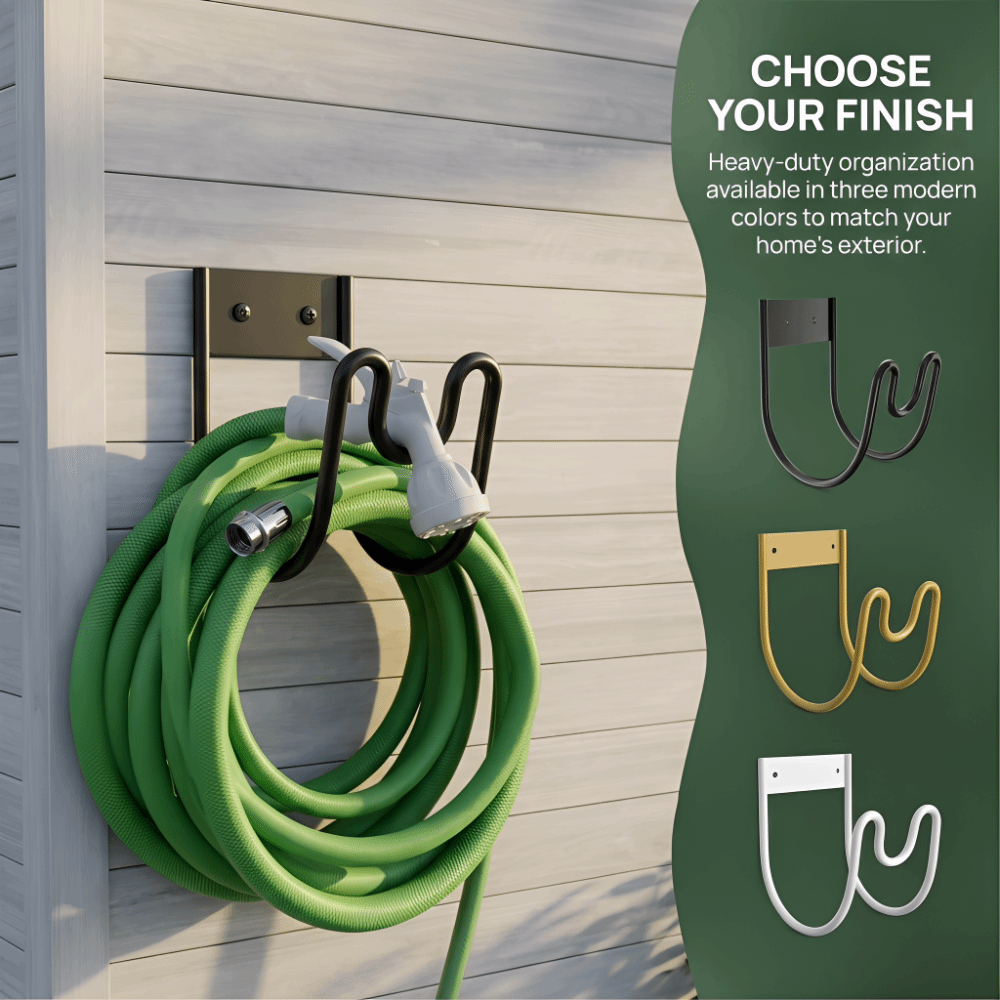 Gardena Hose Flex - Rostfreier Gartenschlauchhalter Langlebiger Schwerlast-Flexschlauchhalter Extra Großer
